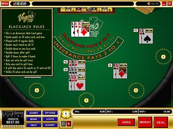 Multi- Hand Vegas Strip Blackjack Rules