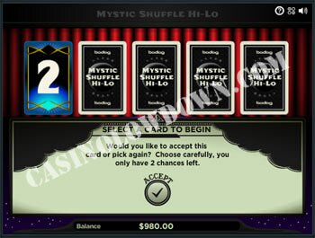Pick Your Card : Mystic Shuffle Hi-Lo