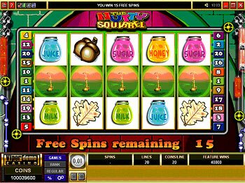 Nutty Squirrel Free Spin Screen