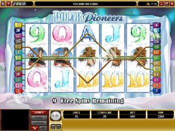 Polar Pioneers Free Spins Screen