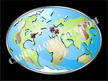 Psychedelic Sixties - Bonus round globe of cities visited