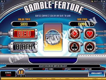 Pure Platinum Gamble Feature