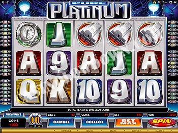 Pure Platinum Main Screen