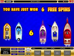 Bonus Free Spins Won Screen