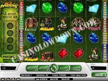 Relic Raiders Main Screen