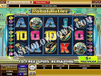 Robot Butler Free Spins Screen