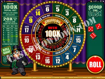 Scoop the Cash Bonus Screen