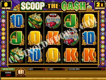 Scoop the Cash Free Spins Screen