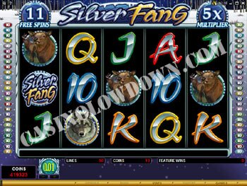 Silver Fang Free Spins Screen