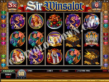 Sir Winsalot Free Spins Screen