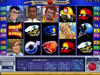 Sneak a Peak Hunky Heroes Main Screen
