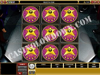 Star Appeal Bonus Screen