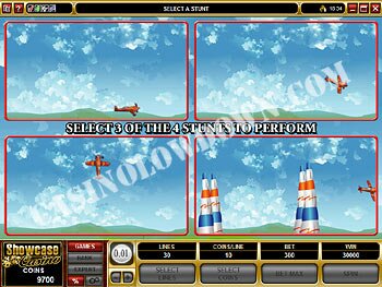 Stunt Pilot Bonus Screen