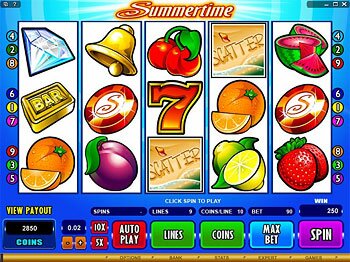 Summertime Main Screen