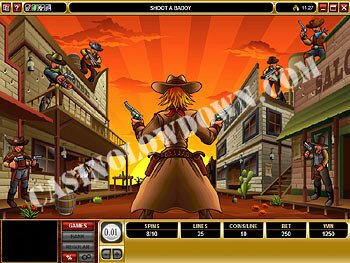 Sunset Showdown Bonus Screen
