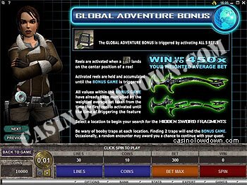 Tomb Raider Secret of the Sword Adventure Bonus