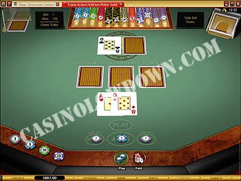 Triple Action Hold'em Bonus Poker Deal