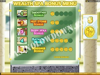 Wealth Spa Bonus Menu