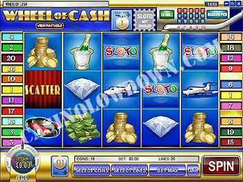 Wheel of Cash Main Screen
