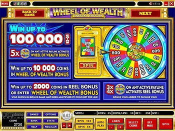 Paytable Screen 1