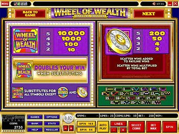 Paytable Screen 2