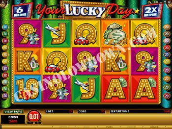 Your Lucky Day Free Spins Screen